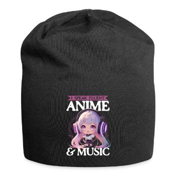 Anime et musique Kawaii - Bonnet en jersey - noir - Devant