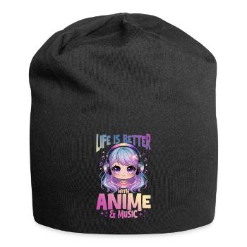 Anime & Music Kawaii - Jersey Beanie - black - Front