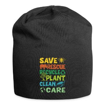 Earth Day Is Ever Day Climate Nature Environment Earth - Jersey Beanie - black - Front