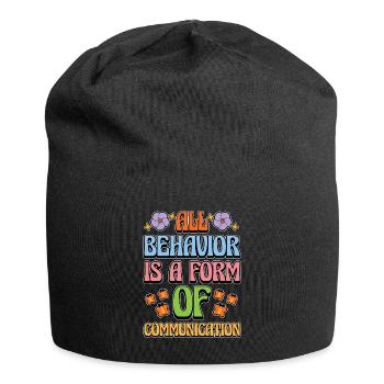 Behavioral Therapist All Behavior Is ABA Therapist - Jersey Beanie - black - Front