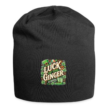 Ginger's Happiness St. Patrick's Day - Jersey Beanie - black - Front