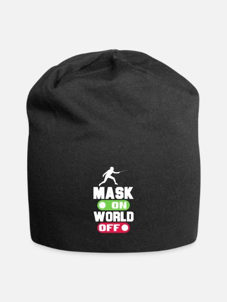 Fechten Schwert Säbel Degen Fechter Geschenk - Jersey-Beanie - Schwarz