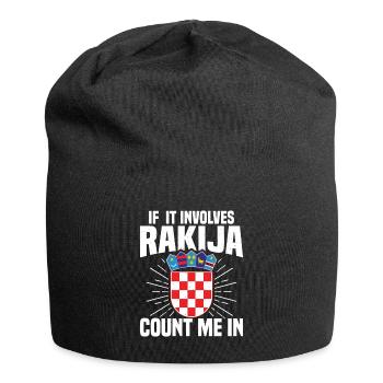 If it's rakija, count me in - Jersey Beanie - black - Front