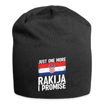 Only one more rakija I promise - Jersey Beanie - black - Front