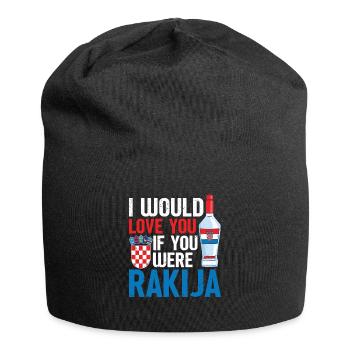I'd love you if you could eat rakija - Jersey Beanie - black - Front