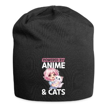 Anime & Chats Kawaii - Bonnet en jersey - noir - Devant