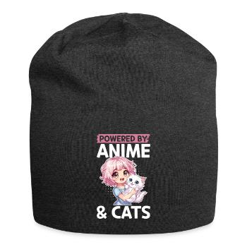 Anime & Cats Kawaii - Jersey Beanie - charcoal grey - Front