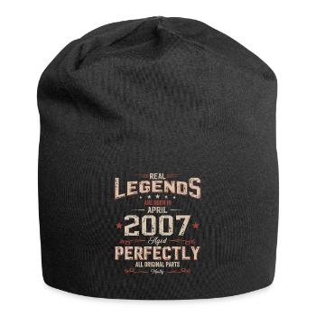 18. Geburtstag Geschenk Mann Vintage April 2007 - Jersey-Beanie - Schwarz - Vorne