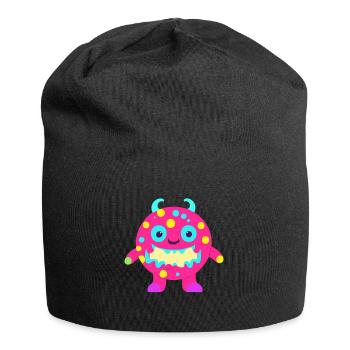 süsses und lustiges knuddel-kuschel monster kinder - Jersey-Beanie - Schwarz - Vorne