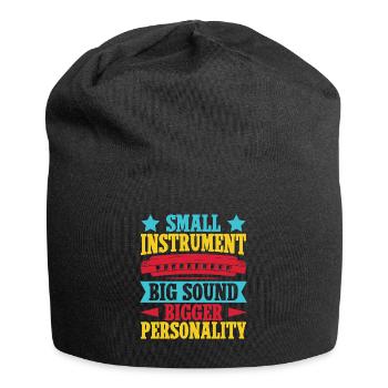Drôle d’harmonica joueur Petit instrument Grand son - Bonnet en jersey - noir - Devant