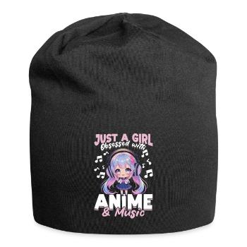 Anime et musique Kawaii - Bonnet en jersey - noir - Devant