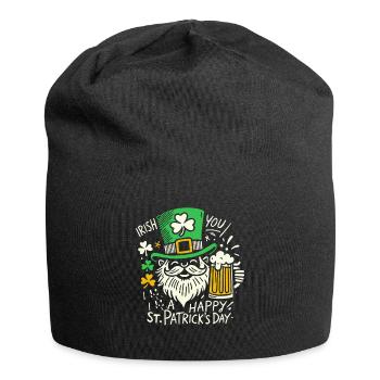 Bonne célébration de la Saint-Patrick avec les Irlandais - Bonnet en jersey - noir - Devant