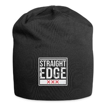 Straight Edge Schriftzug für Straight Edger Life - Jersey-Beanie - Schwarz - Vorne