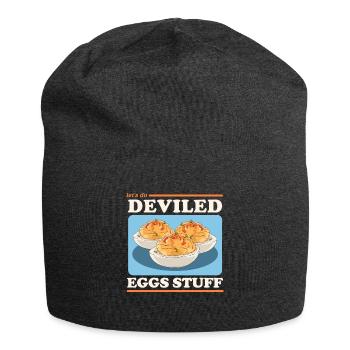 Gefüllte Eier Dressed Deviled Eggs Geschenk - Jersey-Beanie - Anthrazit - Vorne