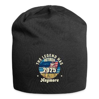 Retiree 2025 Retirement Retirement Pension USA Flag - Jersey Beanie - black - Front