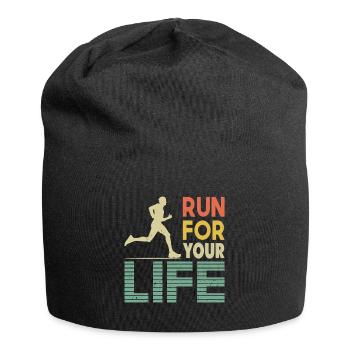 Running Run for Your Life Cadeaux pour marathoniens - Bonnet en jersey - noir - Devant