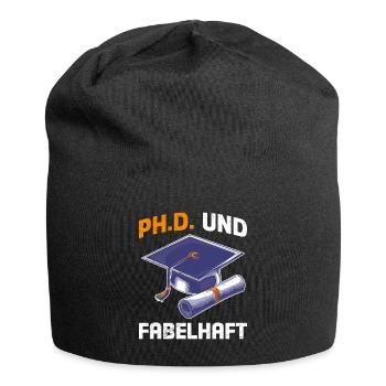 PH.D UND FABELHAFT Doktorand Lustiges - Jersey-Beanie - Schwarz - Vorne