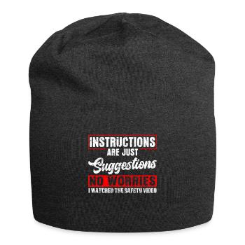 Ich habe das Sicherheitsvideo gesehen - Jersey-Beanie - Anthrazit - Vorne