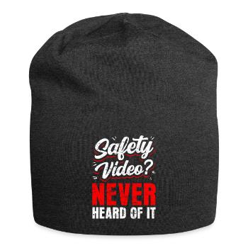 Ich habe das Sicherheitsvideo gesehen - Jersey-Beanie - Anthrazit - Vorne