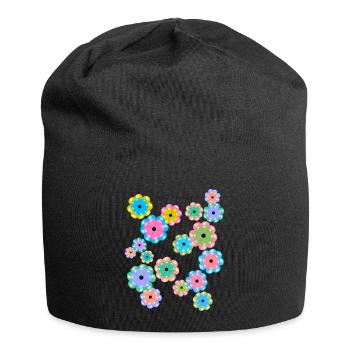 Spring Beginning Spring Flowers Flower Birthday - Jersey Beanie - black - Front