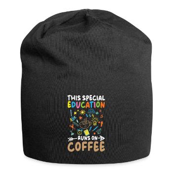 Cette éducation spécialisée fonctionne avec du café - Bonnet en jersey - noir - Devant