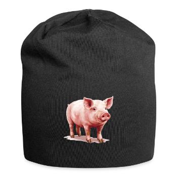 Schweine Schwein - Jersey-Beanie - Schwarz - Vorne