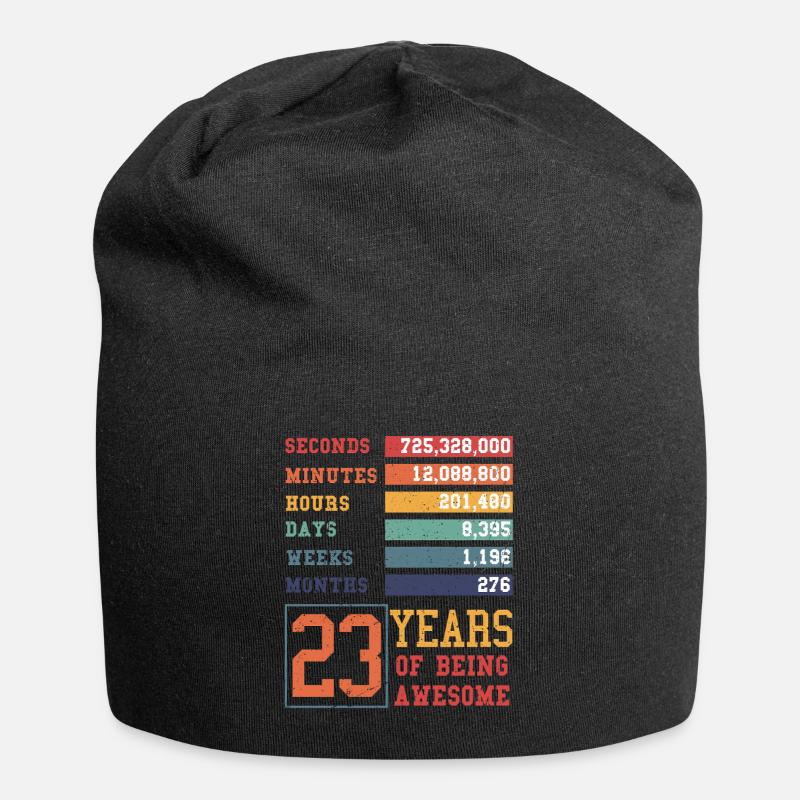 23 år gammel! Bursdagsgave 23-årsdagen - Jersey-beanie - svart