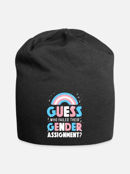 Transgender Trans LGBT Pride - Jersey-Beanie - Schwarz