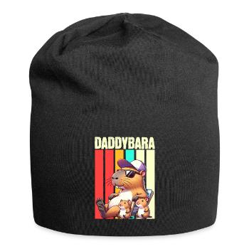 Daddybara Capybara Père Papa - Bonnet en jersey - noir - Devant