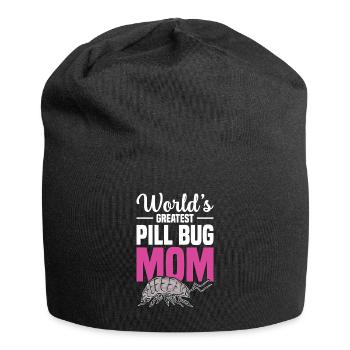 World's Greatest Pill Bug Mom - Jersey Beanie - black - Front