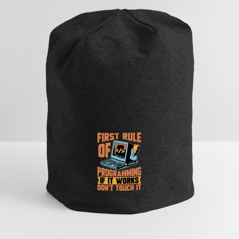 Coder First Rule Of Programming If Web Developer Jersey-Beanie