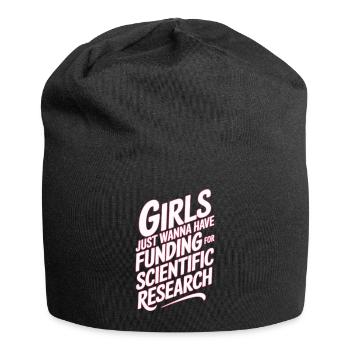 Mädchen Wollen Nur Mittel Für Die Wissenschaft - Jersey-Beanie - Schwarz - Vorne