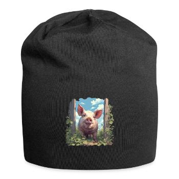 Cochon Cochon - Bonnet en jersey - noir - Devant