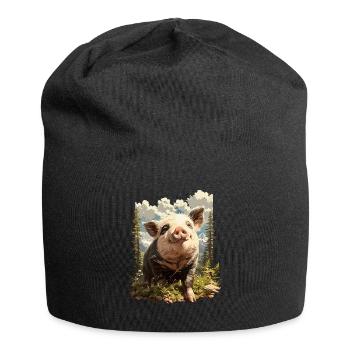 Cochon Cochon - Bonnet en jersey - noir - Devant