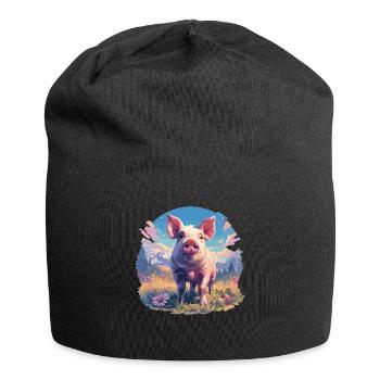 Cochon Cochon - Bonnet en jersey - noir - Devant