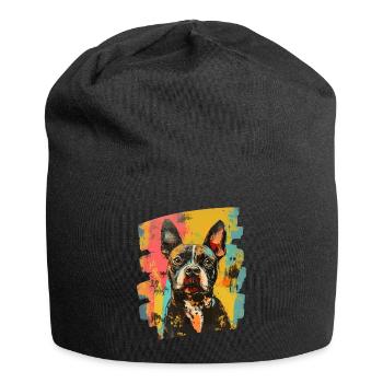 Chien de combat Bulldog - Bonnet en jersey - noir - Devant