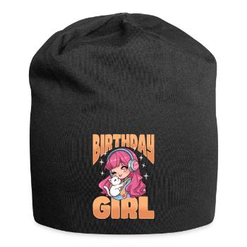 Anime K Pop & Cats Kawaii - Jersey-Beanie - Schwarz - Vorne