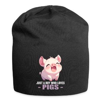 Cochon Cochon - Bonnet en jersey - noir - Devant