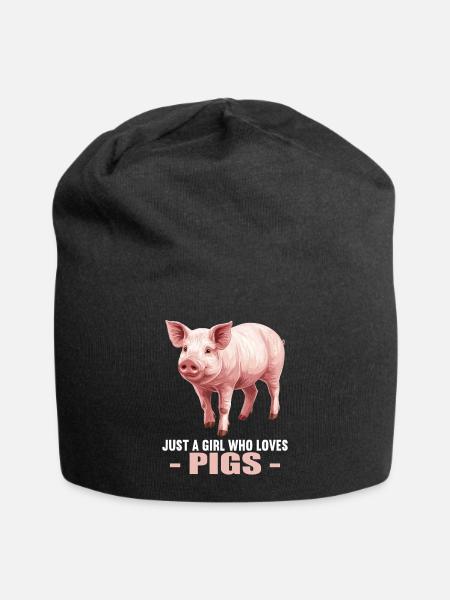 Pig Pig - Jersey Beanie - black