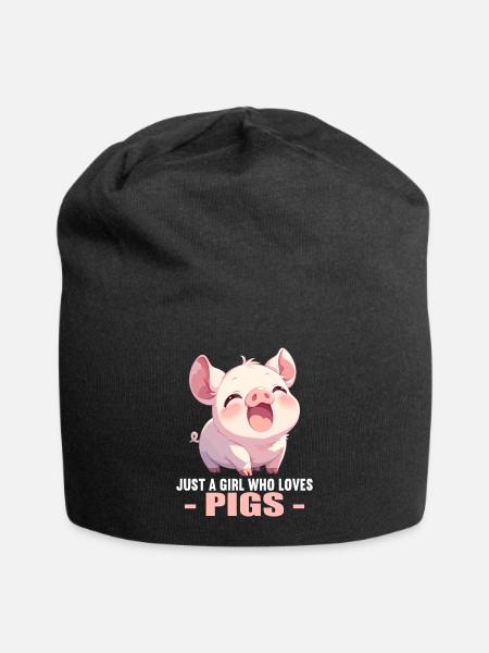 Cochon Cochon - Bonnet en jersey - noir