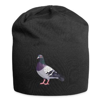 Tauben Taube - Jersey-Beanie - Schwarz - Vorne