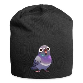 Tauben Taube - Jersey-Beanie - Schwarz - Vorne