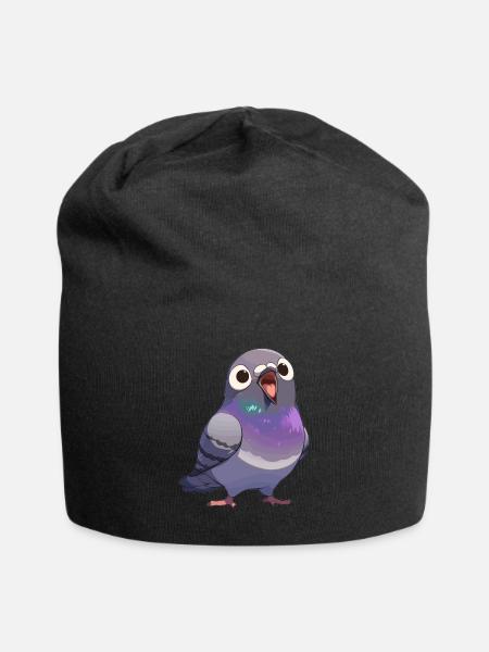 Tauben Taube - Jersey-Beanie - Schwarz