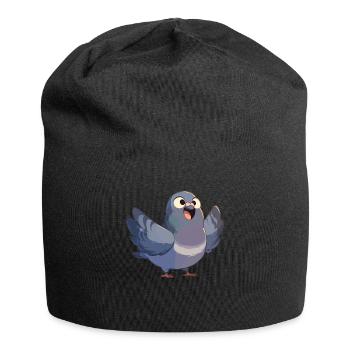 Tauben Taube - Jersey-Beanie - Schwarz - Vorne