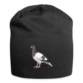 Tauben Taube - Jersey-Beanie - Schwarz - Vorne