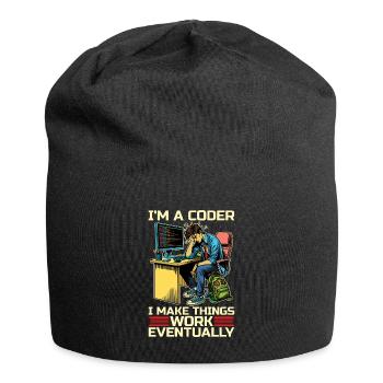 Je suis un codeur Je fais fonctionner les choses Développeur Codeurs - Bonnet en jersey - noir - Devant