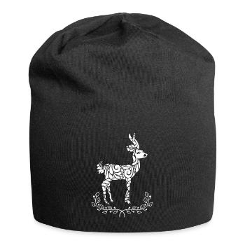 Antelope Antelope Floral Pattern - Jersey Beanie - black - Front