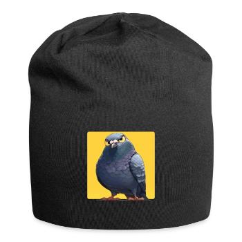 Tauben Taube - Jersey-Beanie - Schwarz - Vorne