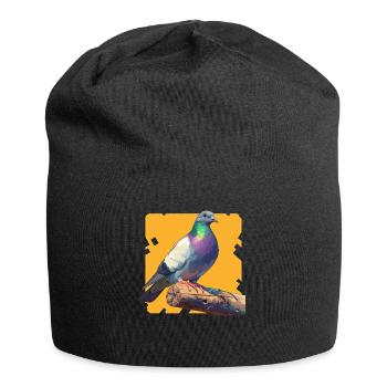 Tauben Taube - Jersey-Beanie - Schwarz - Vorne