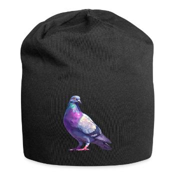 Tauben Taube - Jersey-Beanie - Schwarz - Vorne